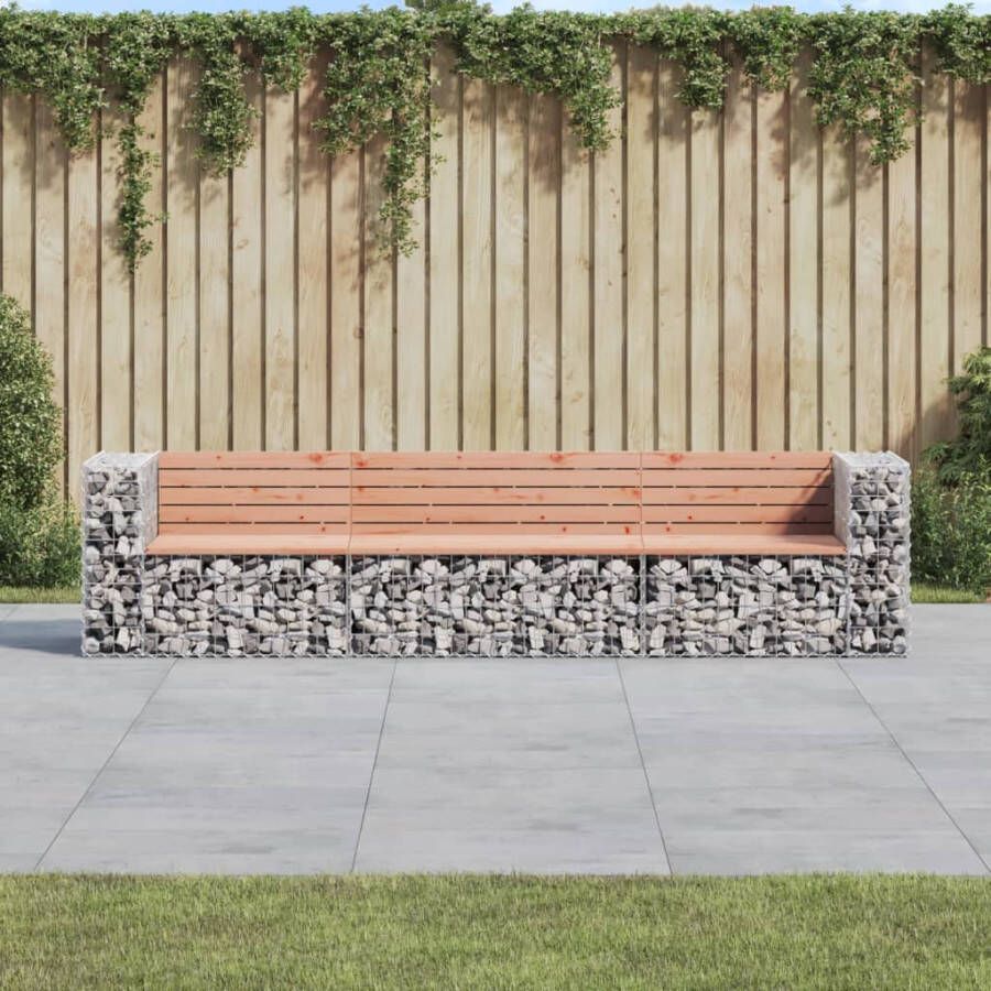VIDAXL Tuinbank schanskorfontwerp 287x71x65 5 cm massief douglashout - Foto 4