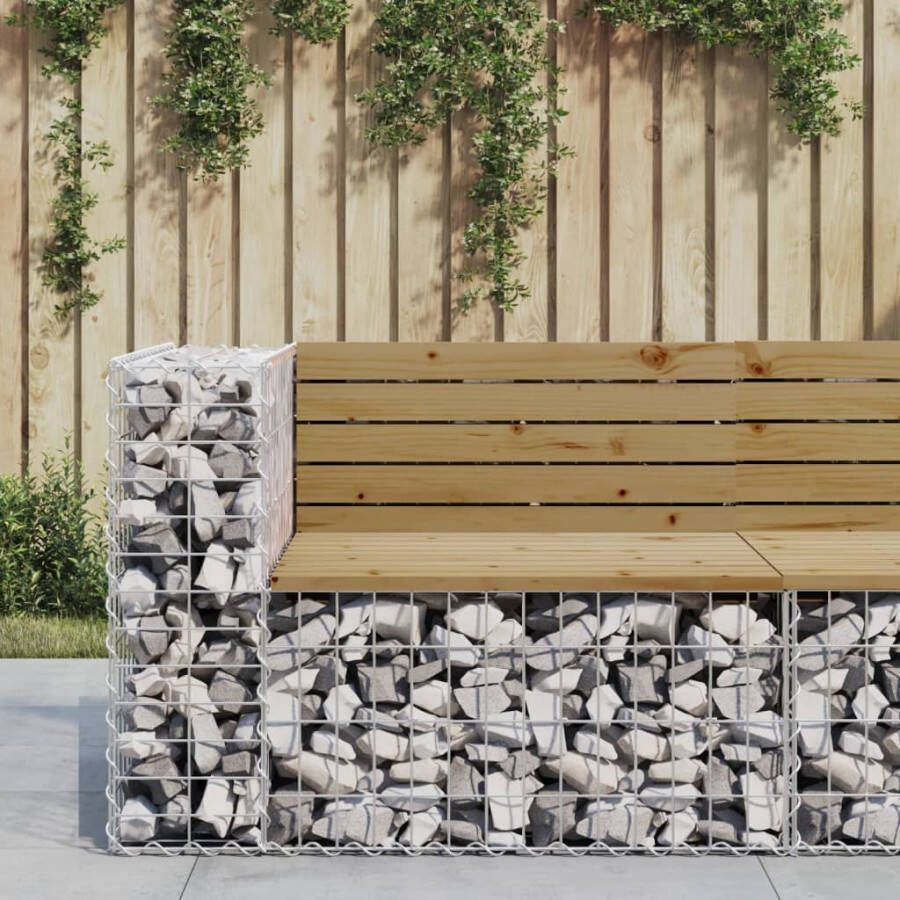 VIDAXL Tuinbank schanskorfontwerp 92x71x65 5 cm geïmpregneerd hout - Foto 4