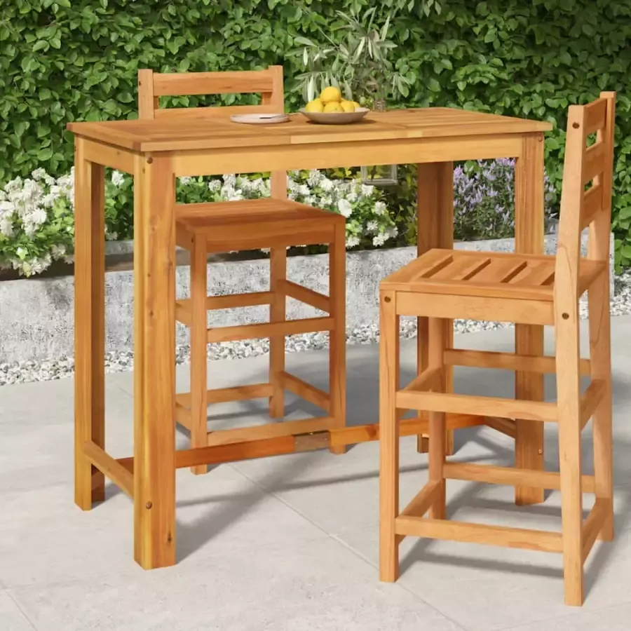 VIDAXL Tuinbartafel 120x60x105 cm massief acaciahout - Foto 4
