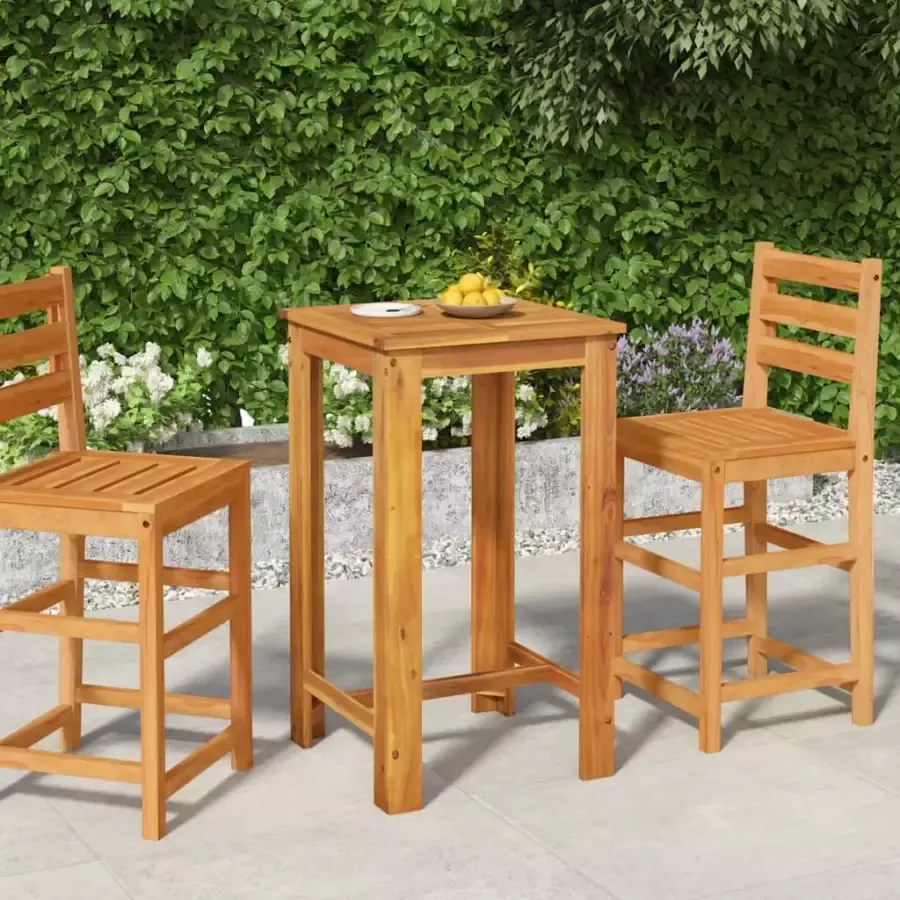 VIDAXL Tuinbartafel 60x60x105 cm massief acaciahout - Foto 4