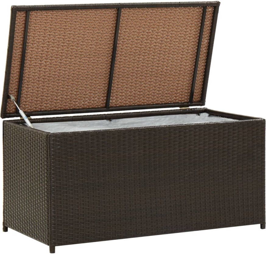 VIDAXL Tuinbox 100x50x50 cm poly rattan bruin - Foto 3