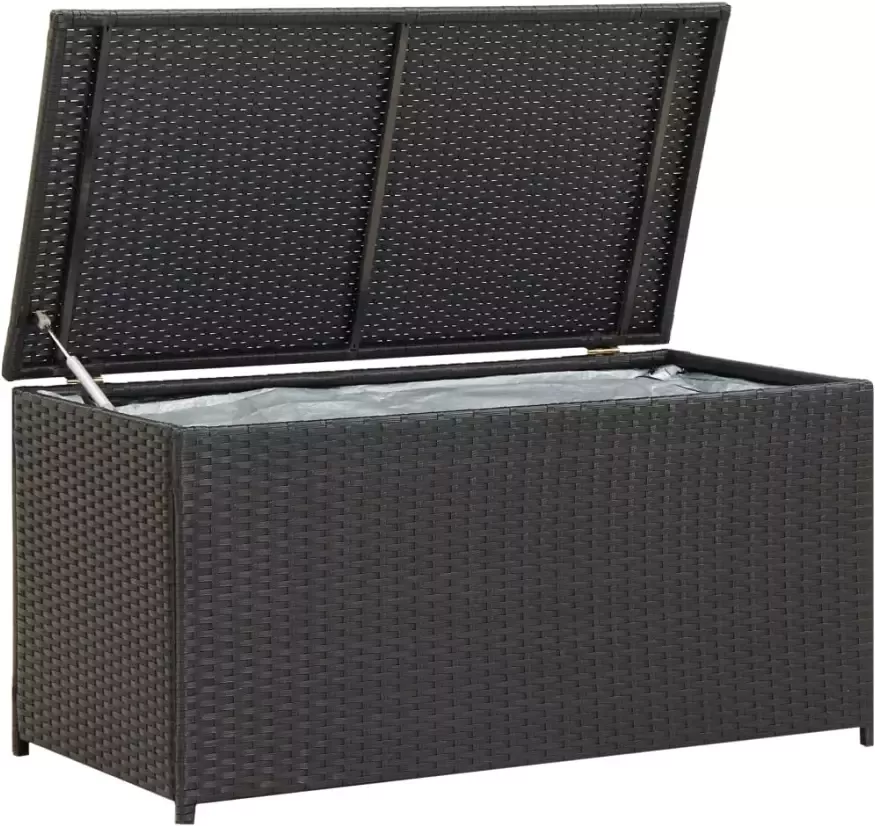 VIDAXL Tuinbox 100x50x50 cm poly rattan zwart - Foto 3