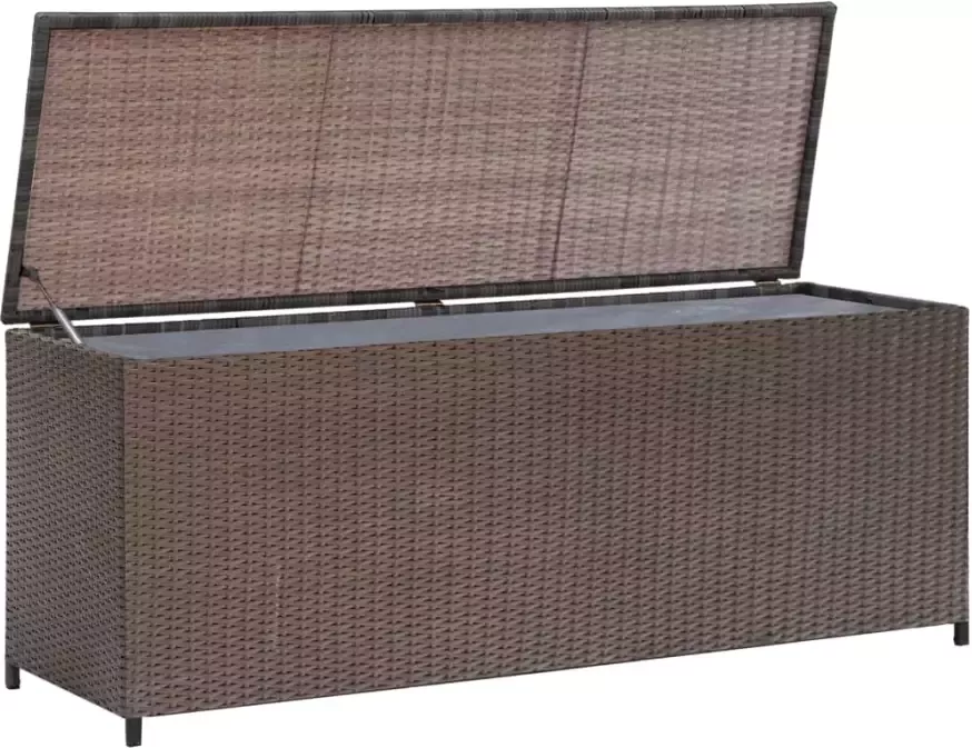 VIDAXL Tuinbox 120x50x60 cm poly rattan bruin - Foto 4