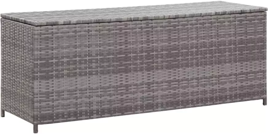 VIDAXL Tuinbox 120x50x60 cm poly rattan grijs - Foto 3