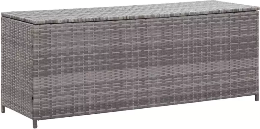 VIDAXL Tuinbox 150x50x60 cm poly rattan grijs - Foto 4