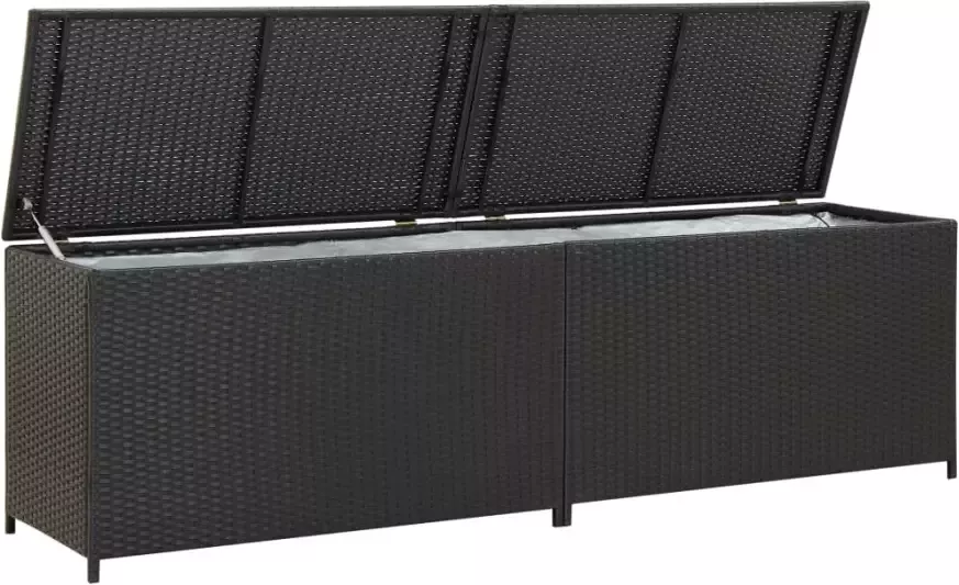 VIDAXL Tuinbox 200x50x60 cm poly rattan zwart