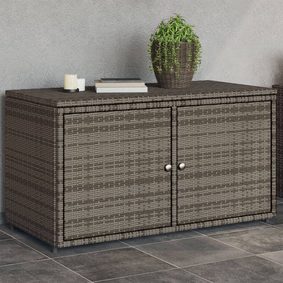 VIDAXL Tuinkast 110x55x60 5 cm poly rattan grijs - Foto 4