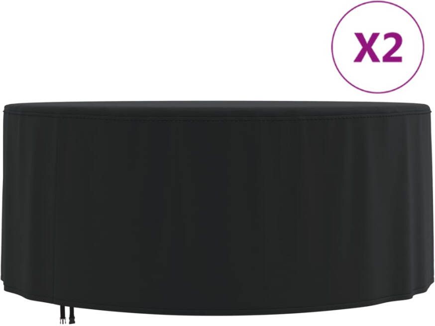 VIDAXL Tuinmeubelhoezen 2 st Ø 182x71 cm 420D oxford stof - Foto 4