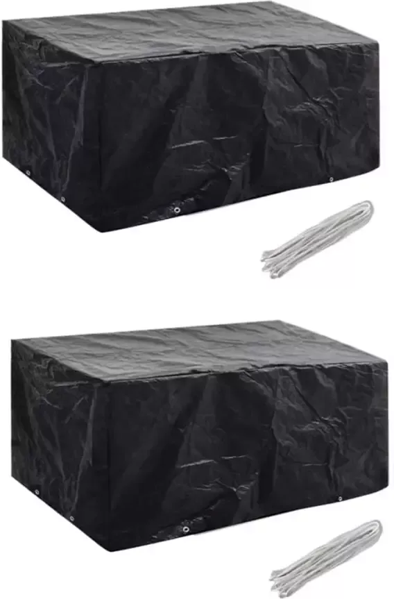 VidaXL Tuinmeubelhoezen poly rattan 2 st 4-persoons 180x140 cm - Foto 4