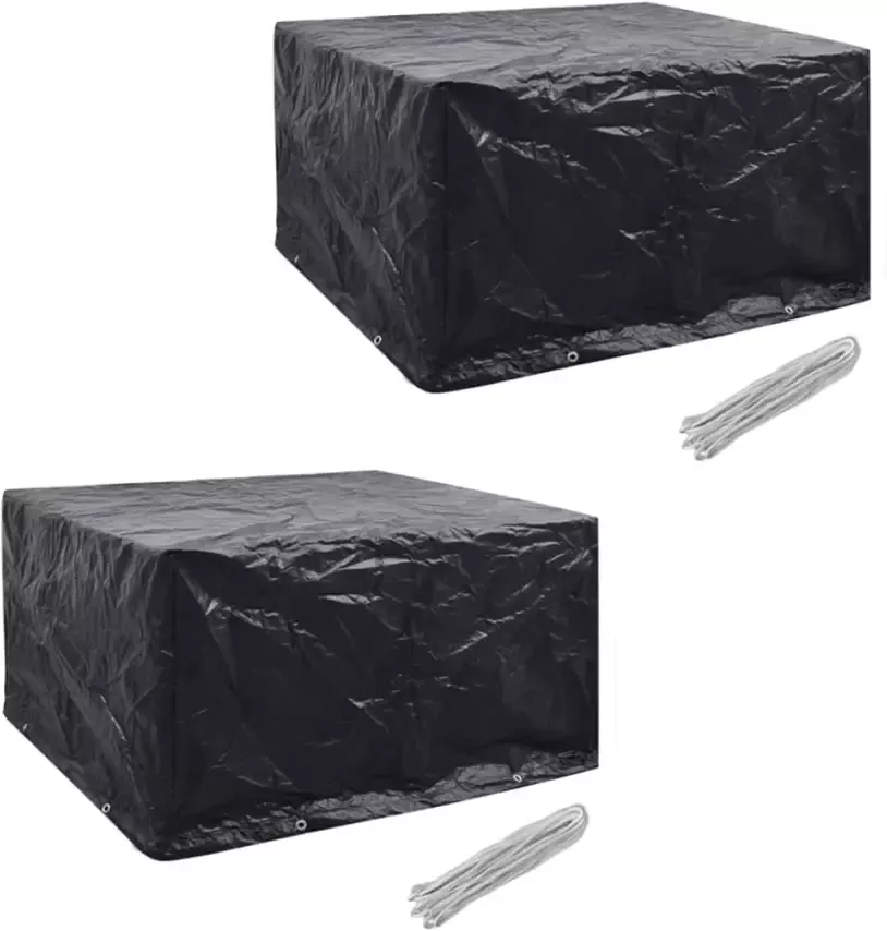 VidaXL Tuinmeubelhoezen poly rattan 2 st 6-persoons 172x113 cm - Foto 4