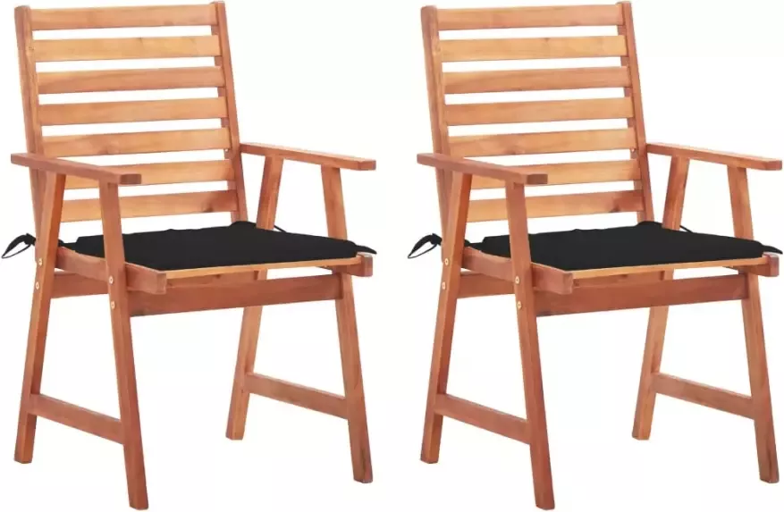 VidaXL Tuinstoelen 2 st met kussens massief acaciahout - Foto 1