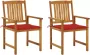 VidaXL Tuinstoelen 2 st met kussens massief acaciahout - Thumbnail 1