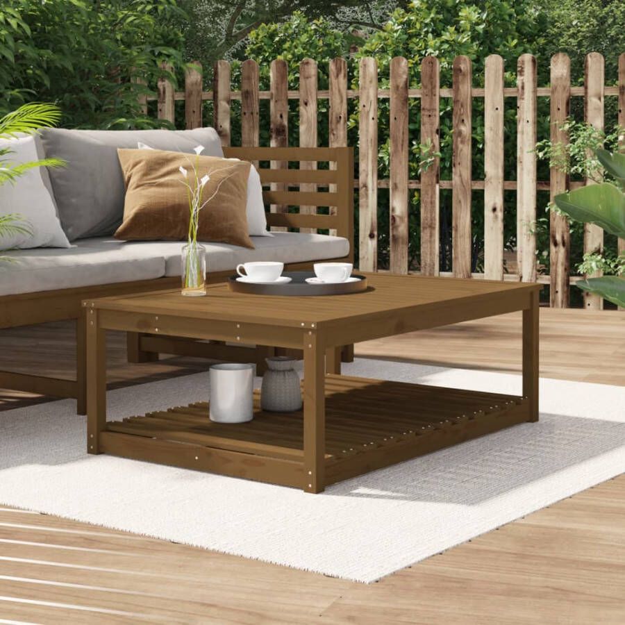 VIDAXL Tuintafel 121x82 5x45 cm massief grenenhout honingbruin