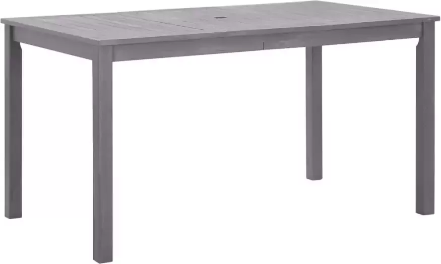 VIDAXL Tuintafel 140x80x74 cm massief acaciahout greywash