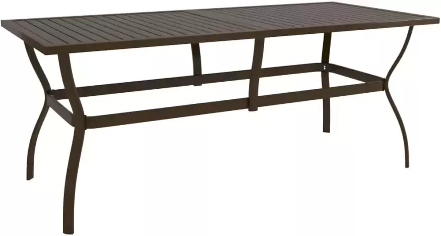 VIDAXL Tuintafel 190x80x72 cm staal bruin - Foto 4