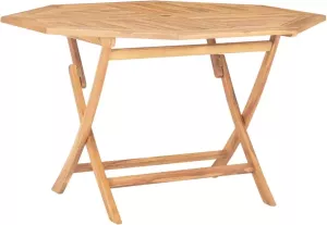 VidaXL Tuintafel inklapbaar 120x120x75 cm massief teakhout