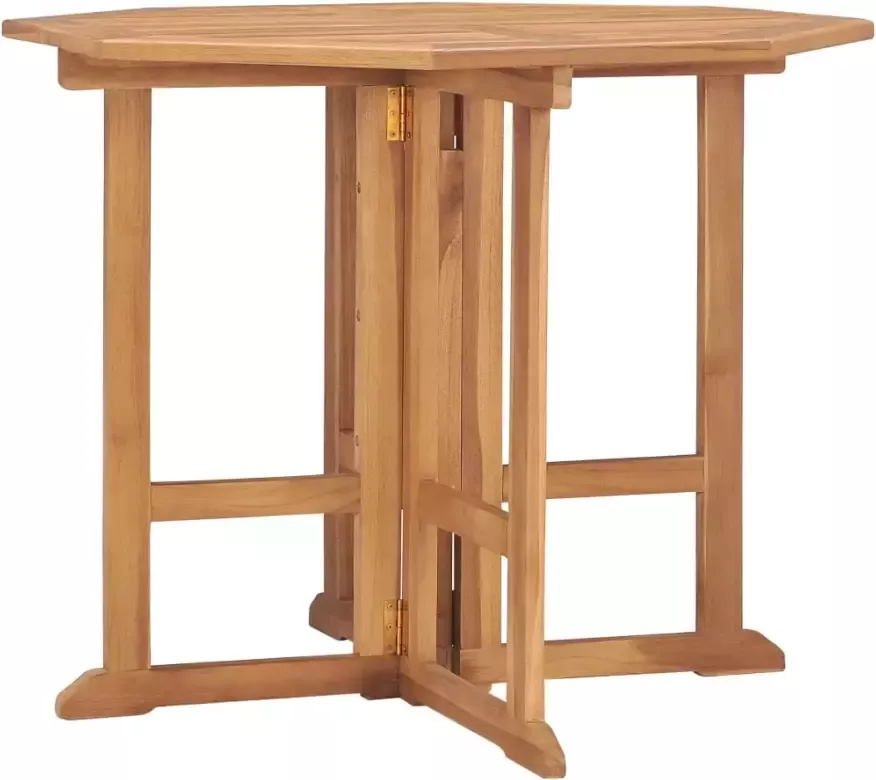 VidaXL Tuintafel inklapbaar 90x90x75 cm massief teakhout - Foto 1