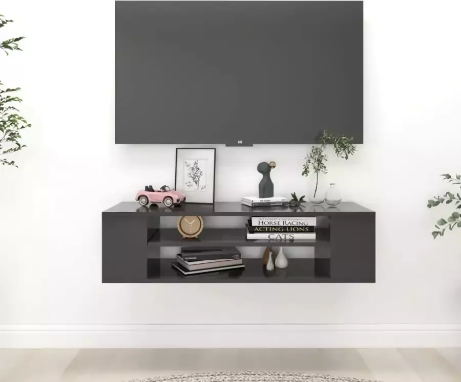 VidaXL -Tv-hangmeubel-100x30x26 5-cm-spaanplaat-grijs