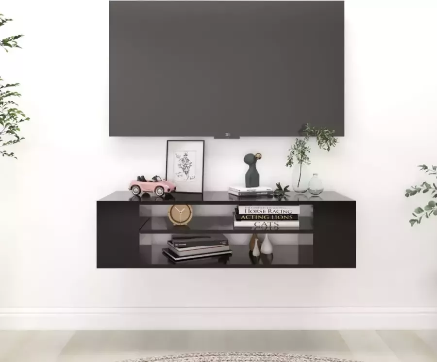 VidaXL -Tv-hangmeubel-100x30x26 5-cm-spaanplaat-zwart