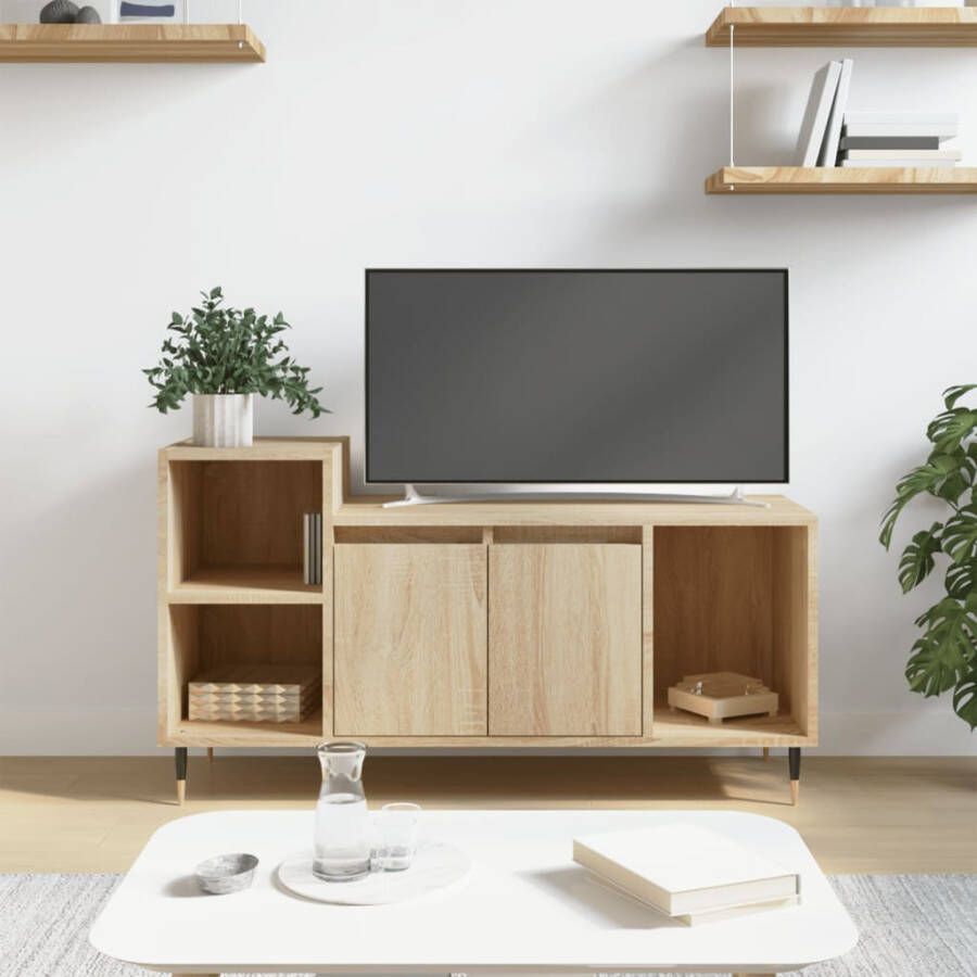VidaXL -Tv-meubel-100x35x55-cm-bewerkt-hout-sonoma-eikenkleurig