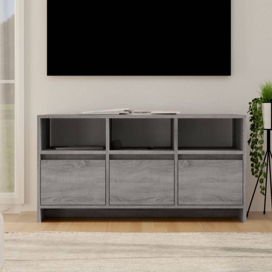 VidaXL -Tv-meubel-102x37 5x52 5-cm-bewerkt-hout-grijs-sonoma-eikenkleur - Foto 3
