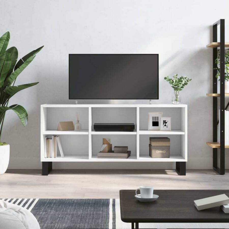 VidaXL -Tv-meubel-103 5x30x50-cm-bewerkt-hout-wit - Foto 6