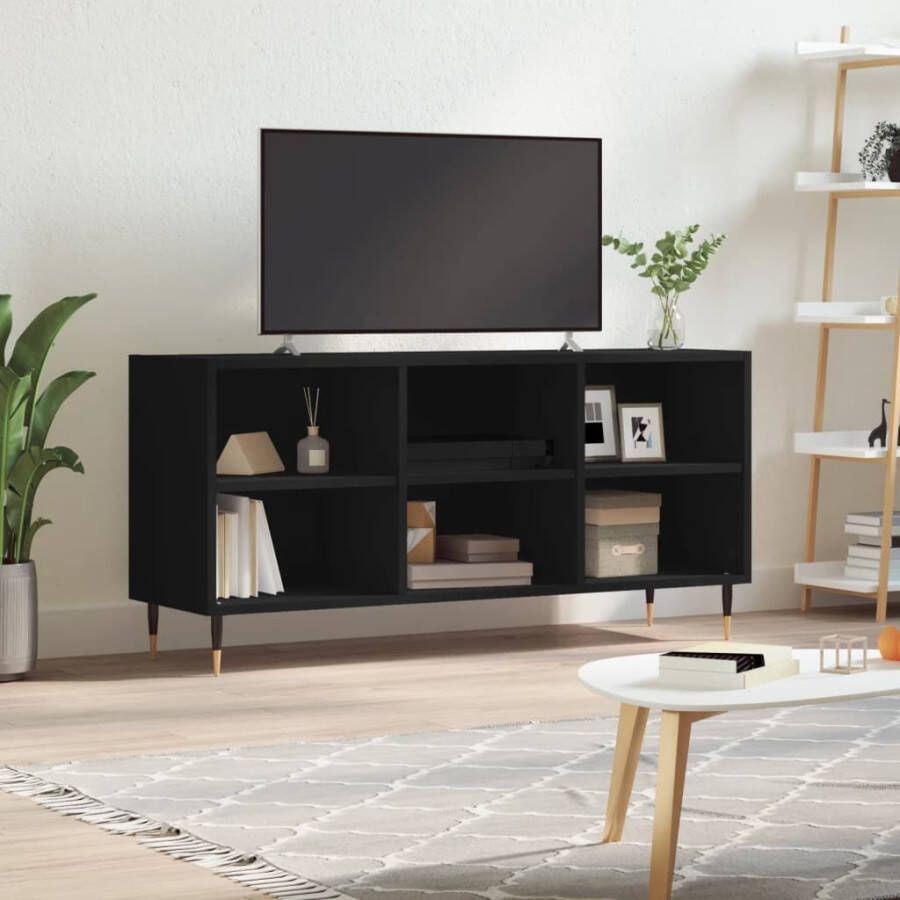 VidaXL -Tv-meubel-103 5x30x50-cm-bewerkt-hout-zwart - Foto 3