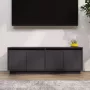 VidaXL Tv-meubel 110x34x40 cm massief grenenhout grijs - Thumbnail 2
