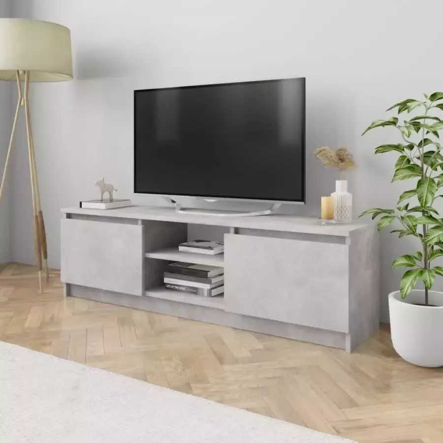 VIDAXL Tv-meubel 120x30x35 5 cm bewerkt hout betongrijs - Foto 1