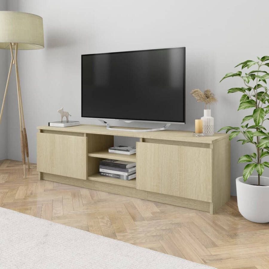 VidaXL -Tv-meubel-120x30x35 5-cm-bewerkt-hout-sonoma-eikenkleurig - Foto 3