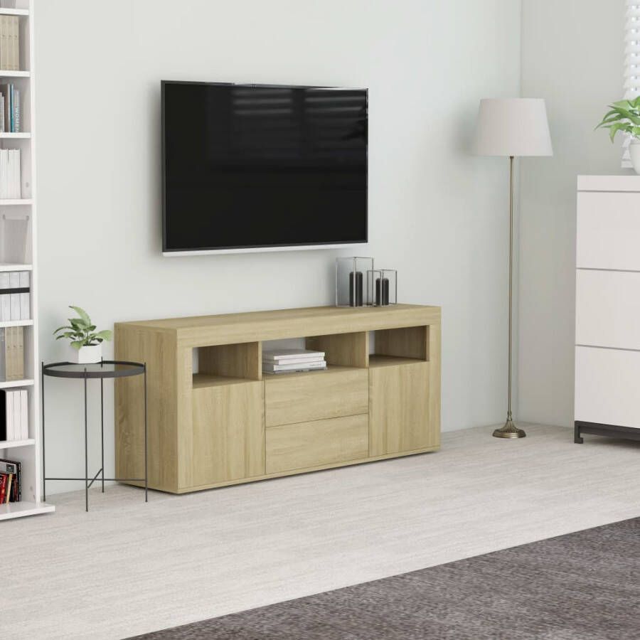 VidaXL -Tv-meubel-120x30x50-cm-bewerkt-hout-sonoma-eikenkleurig - Foto 3