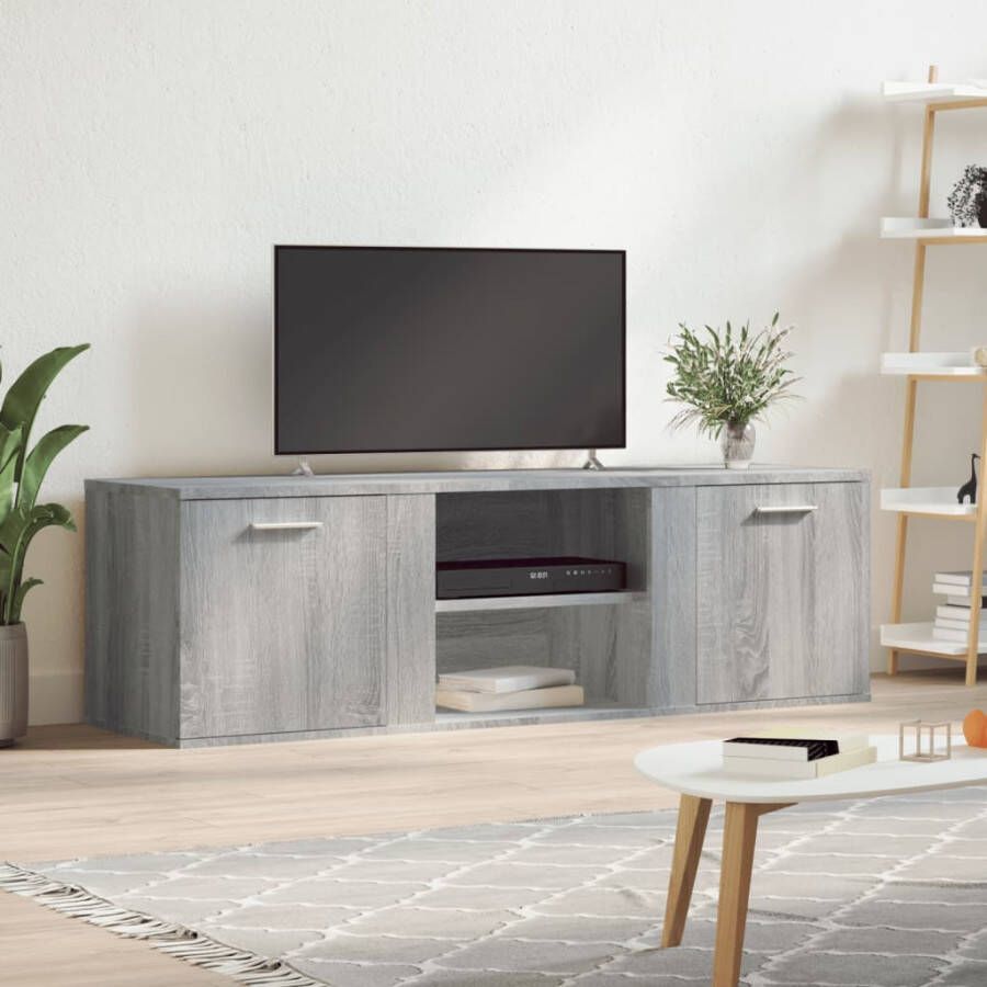 VidaXL -Tv-meubel-120x34x37-cm-bewerkt-hout-grijs-sonoma-eikenkleurig - Foto 4