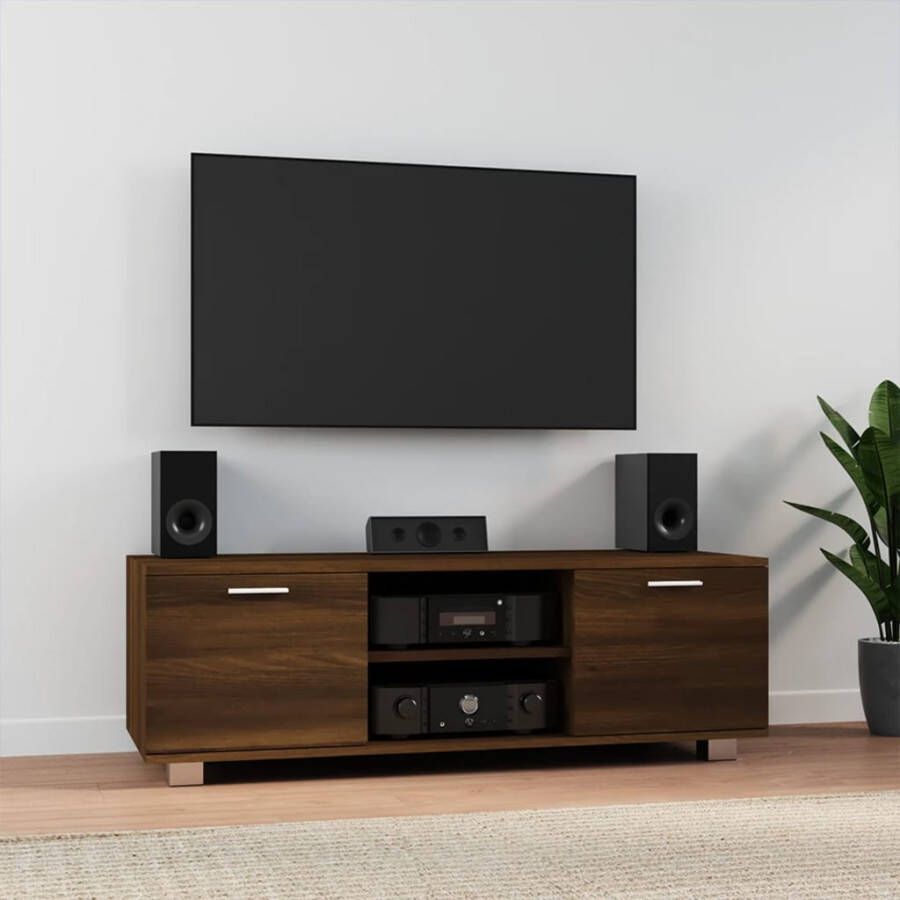 VidaXL -Tv-meubel-120x40 5x35-cm-bewerkt-hout-bruineikenkleurig