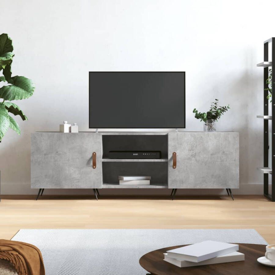 Prolenta Premium INFIORI Tv-meubel 150x30x50 cm bewerkt hout betongrijs - Foto 10