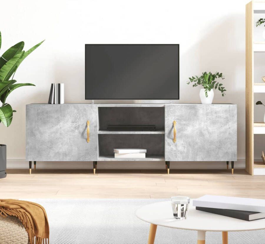 Prolenta Premium INFIORI Tv-meubel 150x30x50 cm bewerkt hout betongrijs - Foto 6
