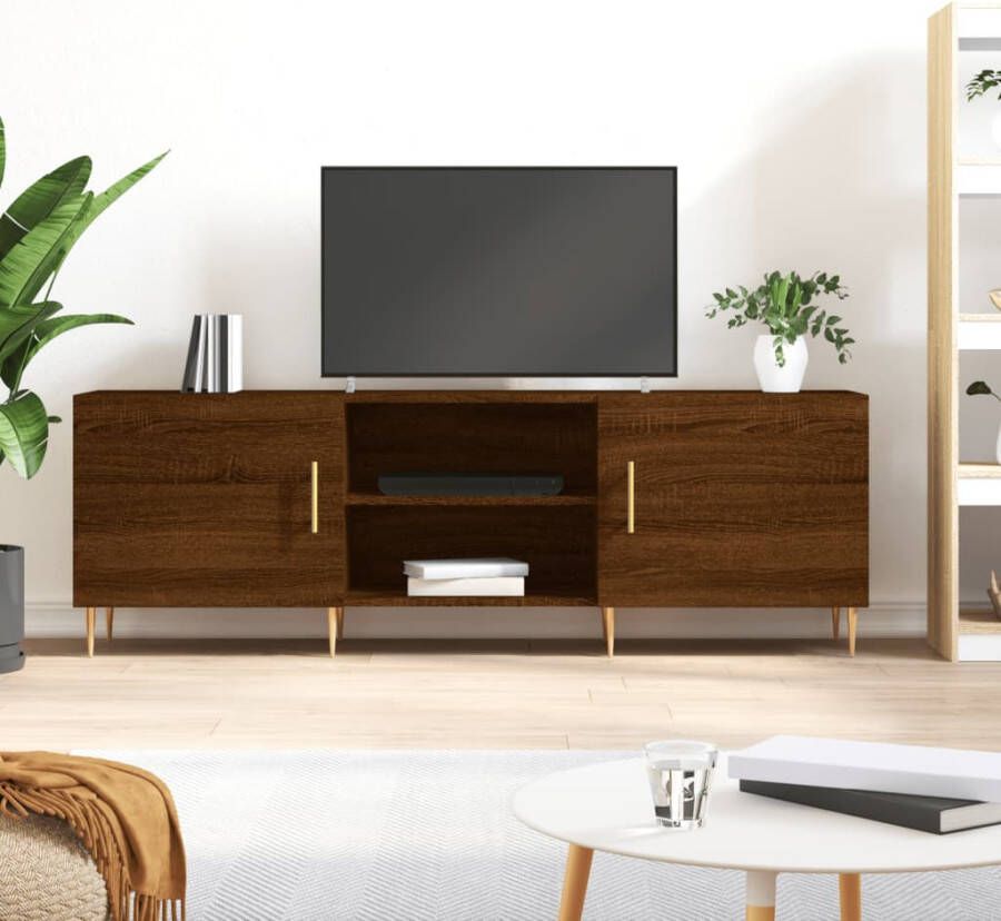 Prolenta Premium INFIORI Tv-meubel 150x30x50 cm bewerkt hout bruineikenkleurig - Foto 9