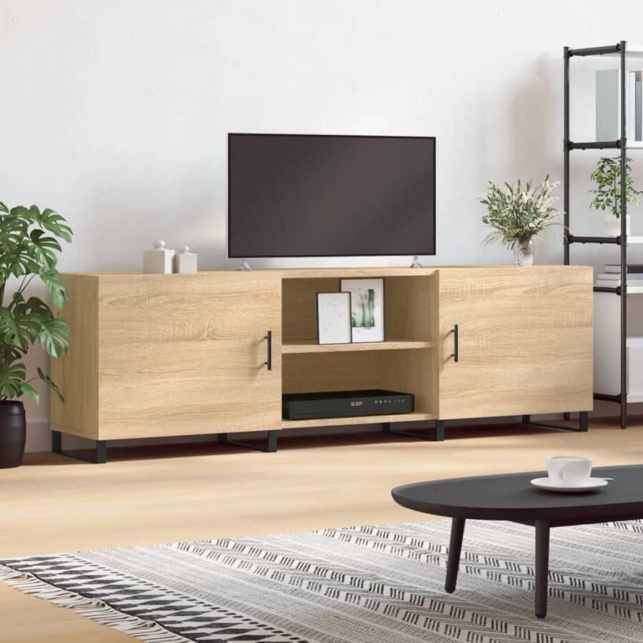 Prolenta Premium INFIORI Tv-meubel 150x30x50 cm bewerkt hout sonoma eikenkleurig - Foto 6