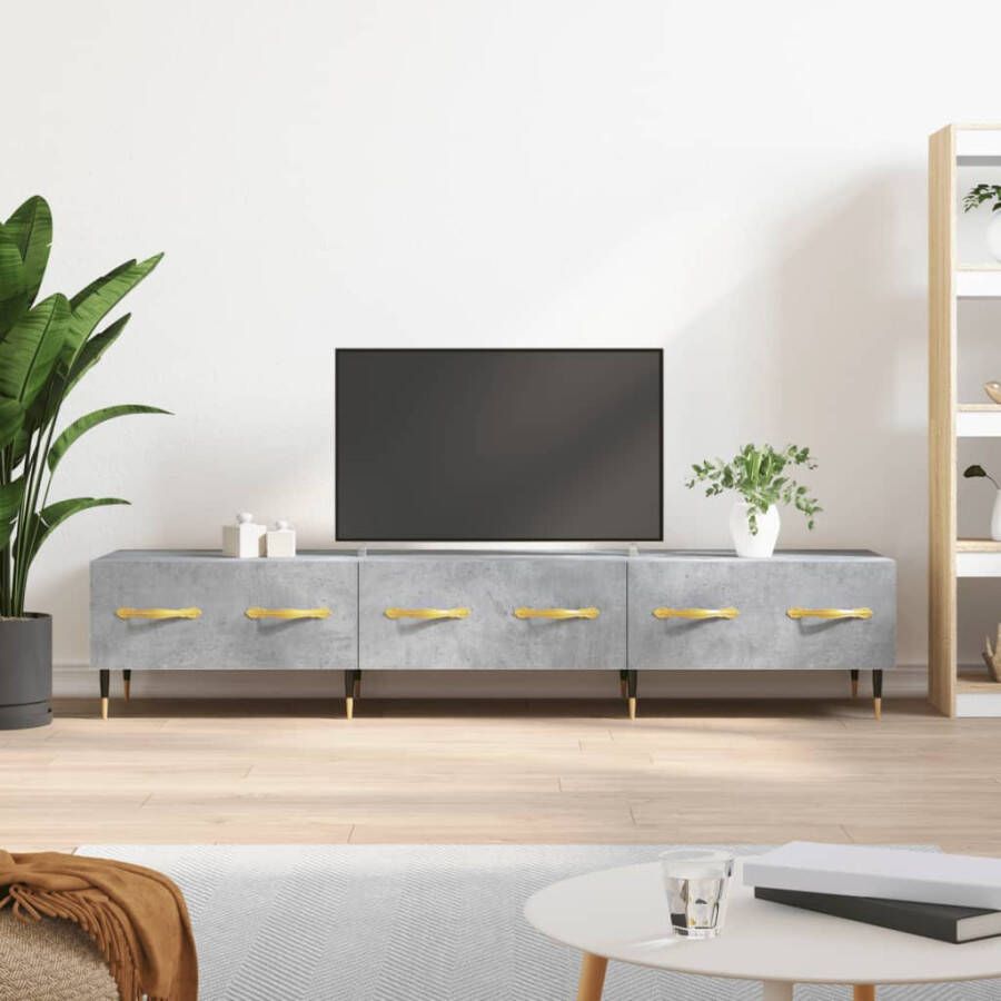 VidaXL -Tv-meubel-150x36x30-cm-bewerkt-hout-betongrijs - Foto 10