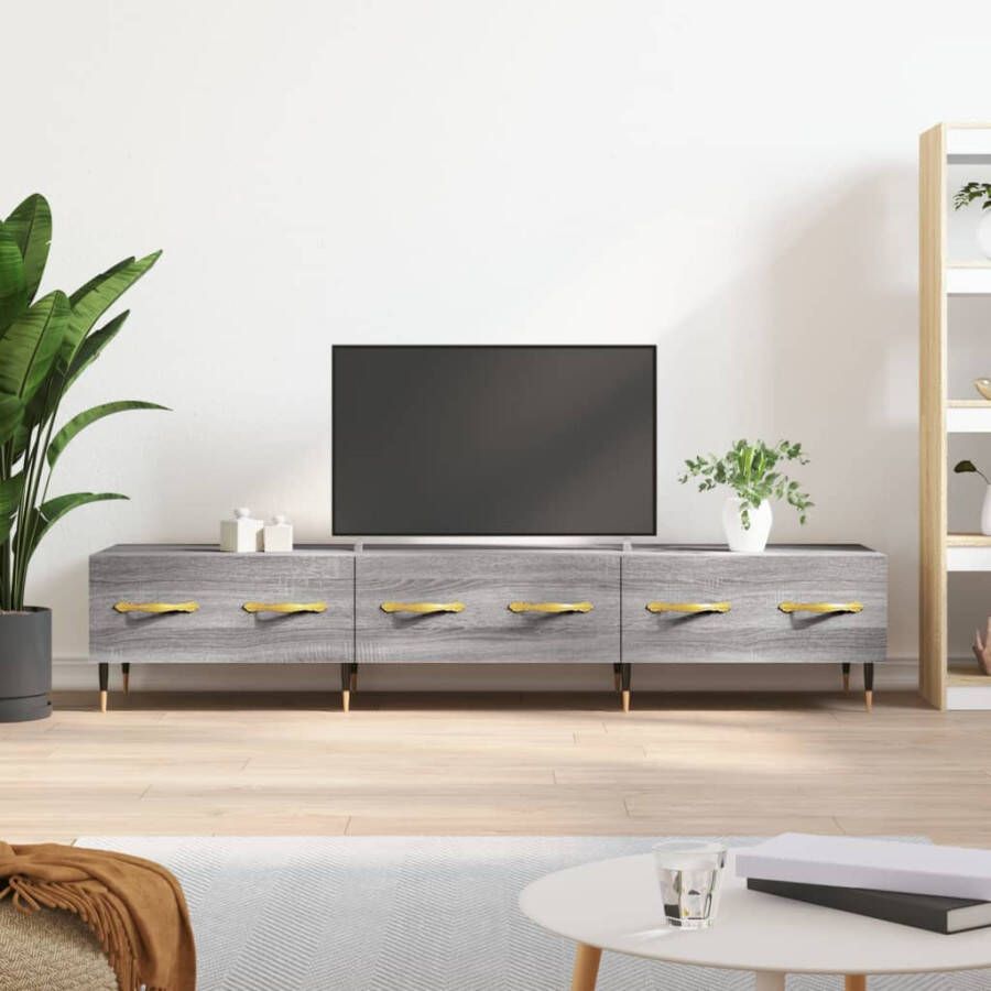 VidaXL -Tv-meubel-150x36x30-cm-bewerkt-hout-grijs-sonoma-eikenkleurig - Foto 3