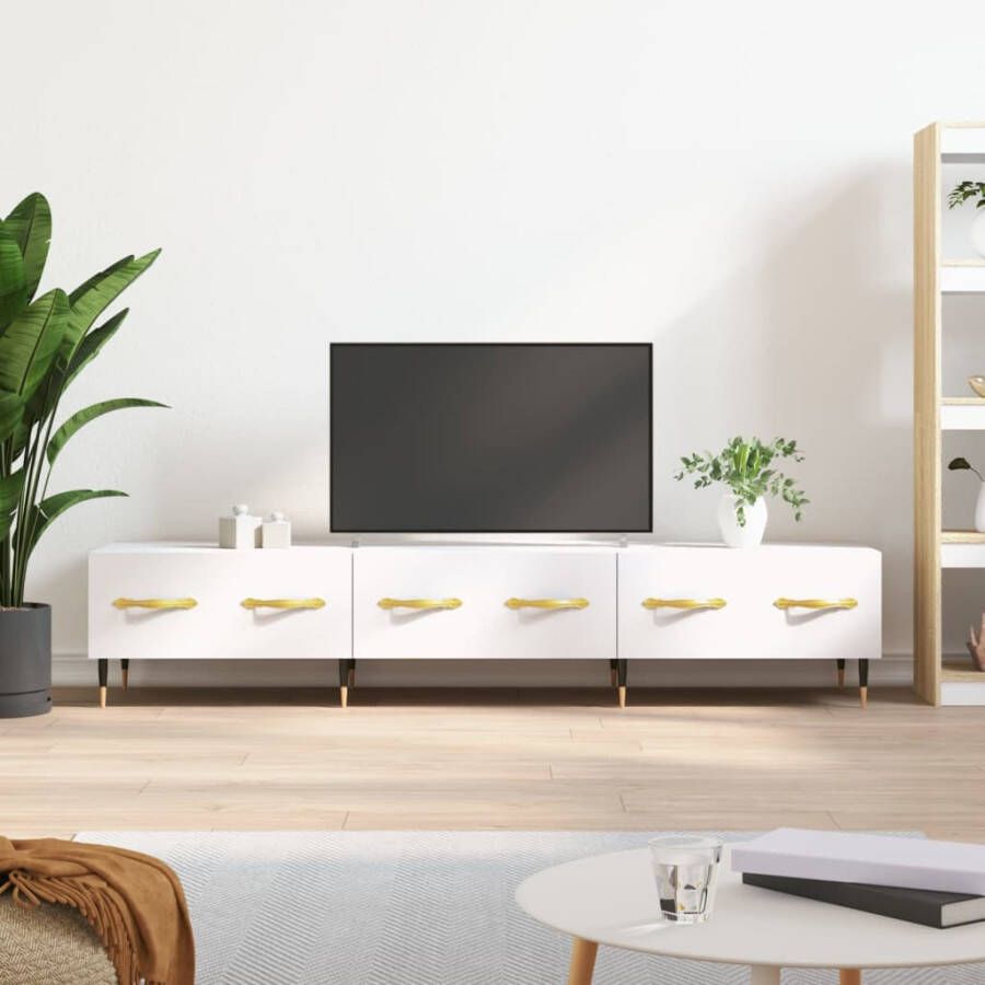 VidaXL -Tv-meubel-150x36x30-cm-bewerkt-hout-wit - Foto 9