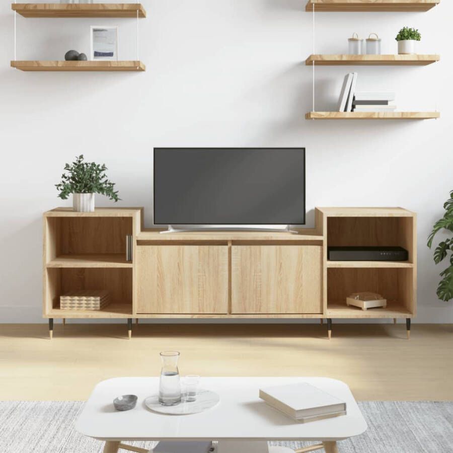 VidaXL -Tv-meubel-160x35x55-cm-bewerkt-hout-sonoma-eikenkleurig - Foto 1