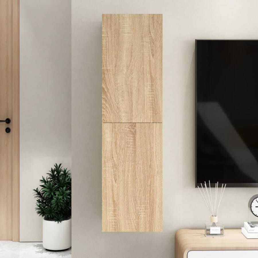 VidaXL -Tv-meubel-30 5x30x110-cm-bewerkt-hout-sonoma-eikenkleurig - Foto 3