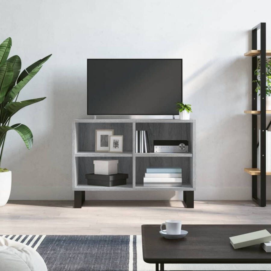 VidaXL -Tv-meubel-69 5x30x50-cm-bewerkt-hout-grijs-sonoma-eikenkleurig - Foto 7