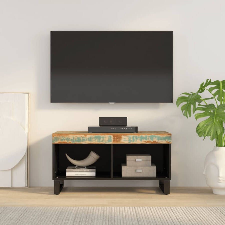 VIDAXL Tv-meubel 85x33x43 5 cm massief gerecycled hout - Foto 4
