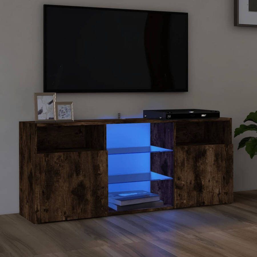 VidaXL -Tv-meubel-met-LED-verlichting-120x30x50-cm-gerookt-eikenkleurig