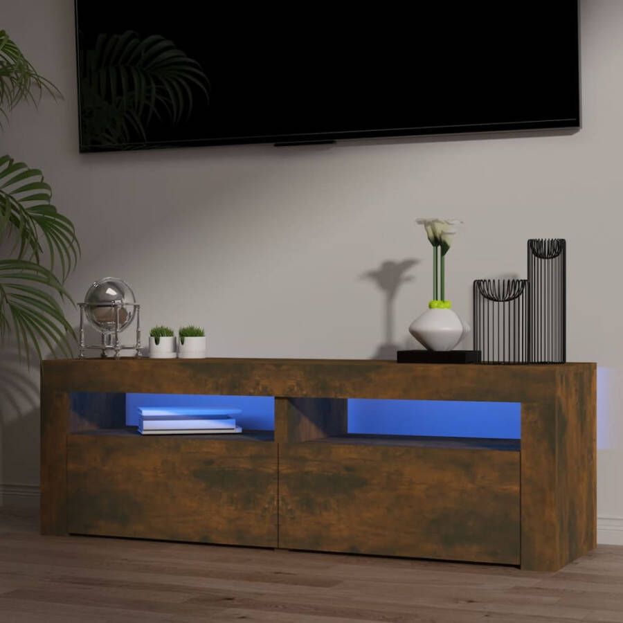 VidaXL -Tv-meubel-met-LED-verlichting-120x35x40-cm-sonoma-eikenkleurig - Foto 2