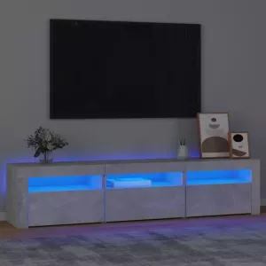 VIDAXL Tv-meubel met LED-verlichting 180x35x40 cm betongrijs