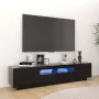 VidaXL Tv-meubel met LED-verlichting 180x35x40 cm zwart - Thumbnail 2