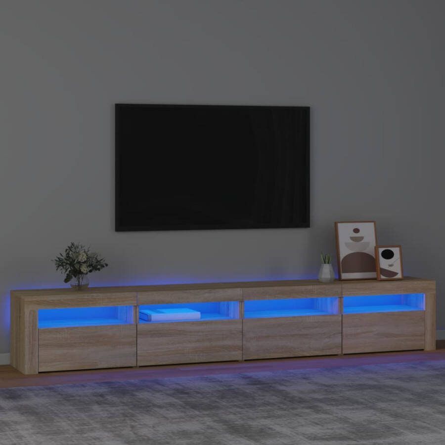 VidaXL -Tv-meubel-met-LED-verlichting-240x35x40-cm-sonoma-eikenkleurig