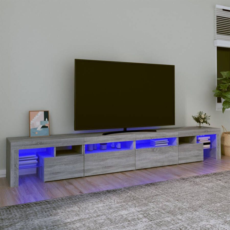 VidaXL -Tv-meubel-met-LED-verlichting-260x36 5x40-cm-grijs-sonoma-eiken